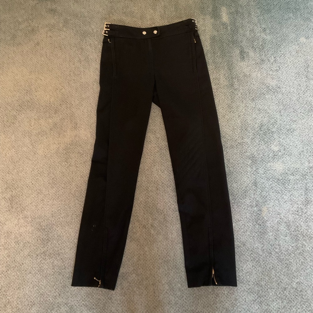 Givenchy Black Skinny Jeans with Silver Hardware and Buckles